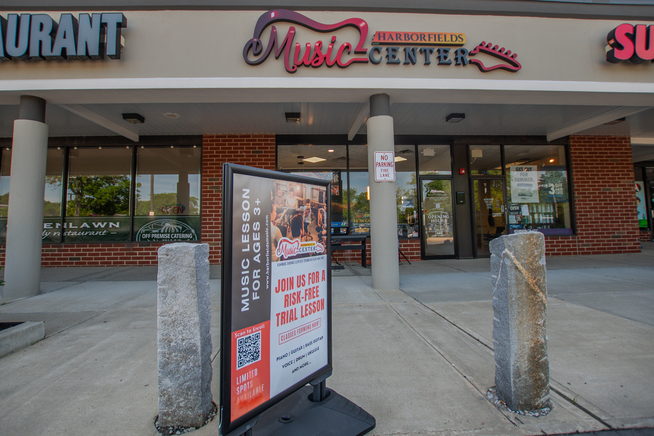 Harborfields Music Center storefront in Greenlawn NY
